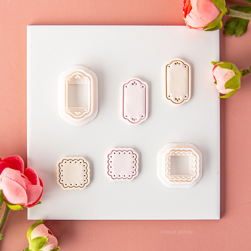 Lace Frame Polymer Clay Cutter Retro Texture Embossing Mold Polymer Clay Tools Polymer Clay DIY Earring Mold
