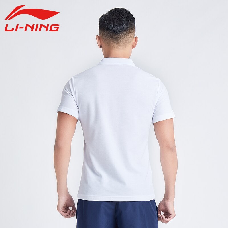 LI-NING Männer Polo Hemd ZU TROCKENEN Clever Fitness männlichen Laufschuhe draussen-Sport Joggen Futter li ning Sport T-Hemden APLN399