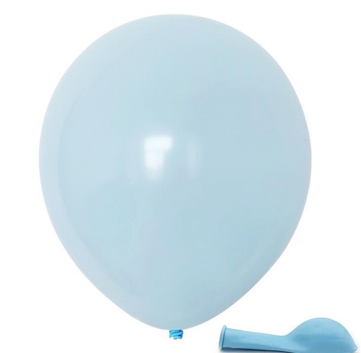 Pakke  of 100 stk macaron slikfarvede festballoner pastel latexballoner 10 tommer: Blå