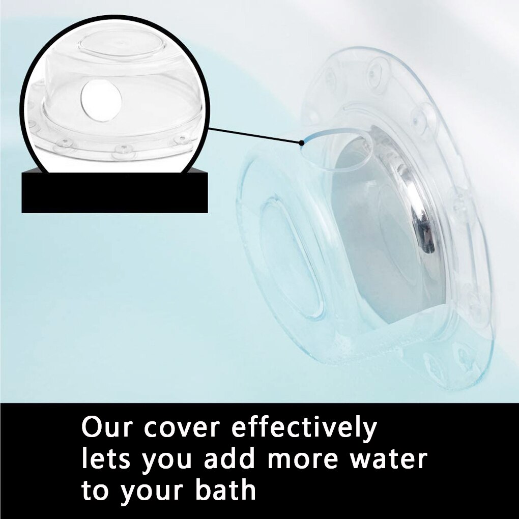 Bottomless Bath Overflow Drain Cover Adds Water to Tub for Bath Deep Water Bath Durable and UsefulBottomless Bath Overflow Drain