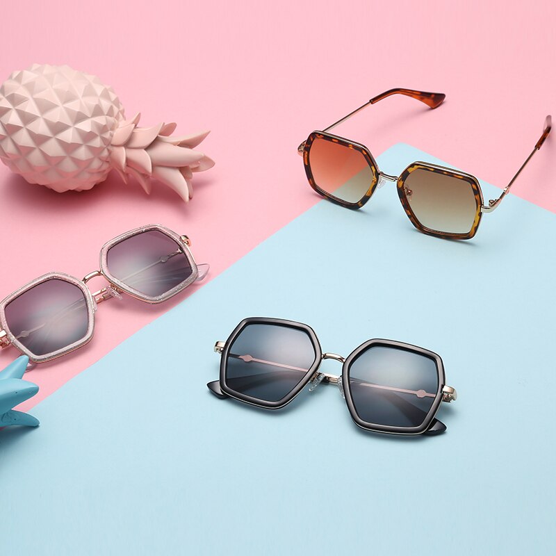 Métal noir rond enfants lunettes de soleil petite fille/garçon bébé enfant lunettes lunettes petit visage costume pour 2 ~ 10 ans