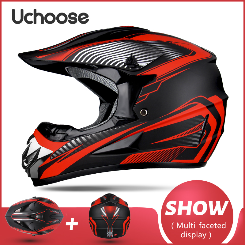 UCHOOSE Motorhelm Shark Motocross Off-Road Helm Kinderen Moto Bike Accessoires ATV Capacete De Moto Ike Downhill AM DH