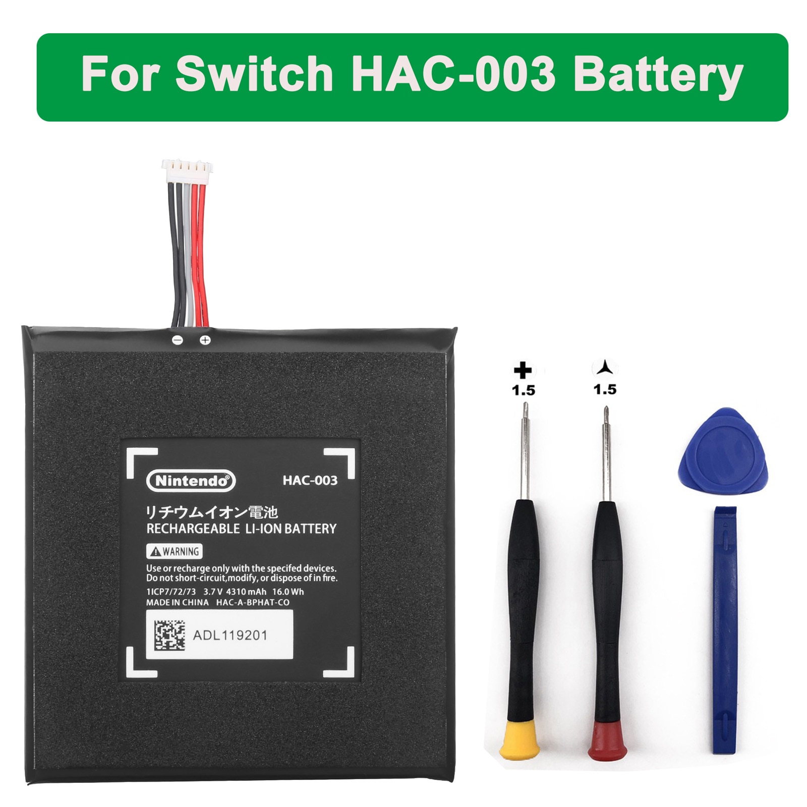 HAC-003 Batterij Vervanging Lader Batterij Reparatie Deel Voor Nintend Nitendo Switch Console 3.7V 4310 Mah Batterij