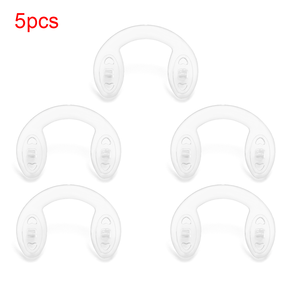 5 stk silikone briller næsepuder bløde klare anti-slip u form næse puder til solbriller læse briller briller tilbehør: Default Title