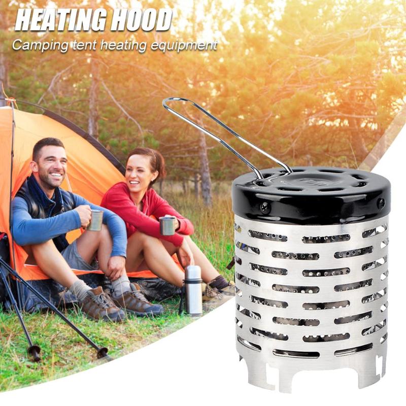 Duurzaam Kachel Slijtvaste Outdoor Camping Gas Kachel Draagbare Rvs Gas Warmer Verwarming Cover