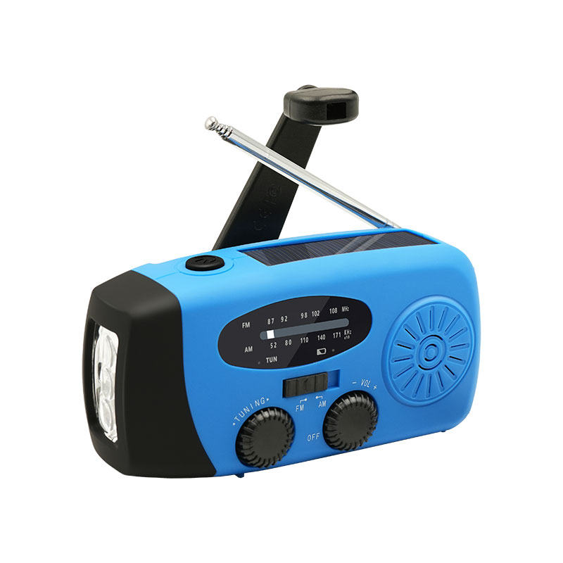 Radio portátil de emergencia, manivela Solar de 2000mAh, cargador de teléfono móvil, Radio AM/FM, linterna LED, luz nocturna para interiores y exteriores: Dorado