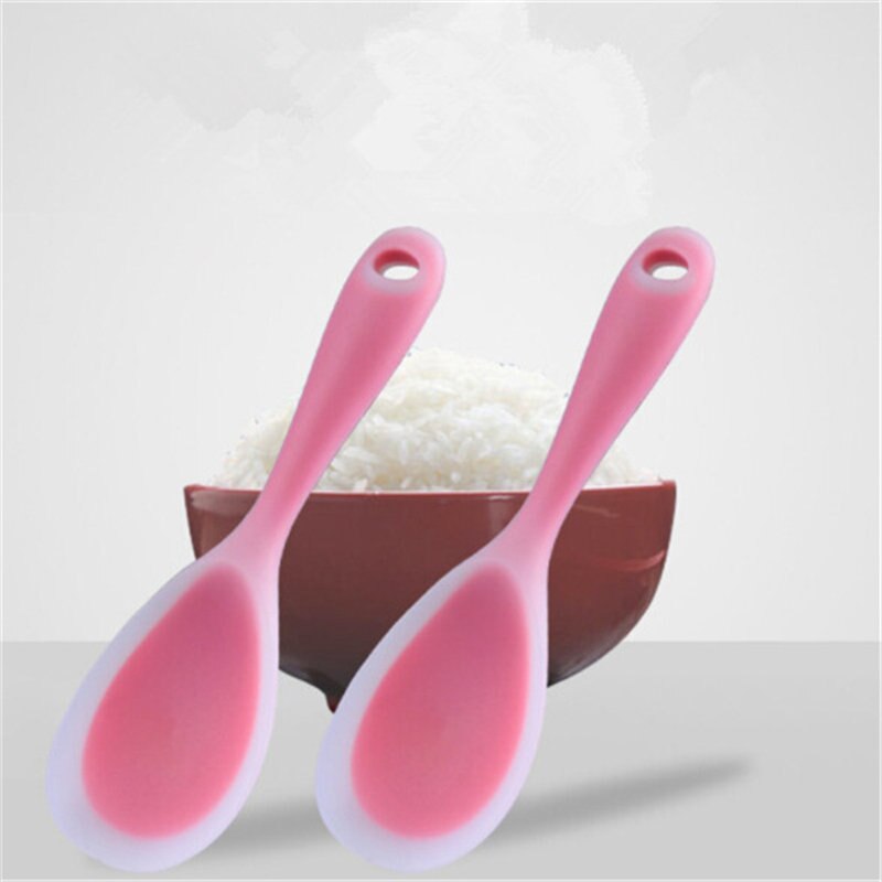 Food Grade Hittebestendige Siliconen Rijst Lepel Hittebestendige Sushi Scoop Siliconen Plastic Rijst Paddle Lepel Gebruiksvoorwerp