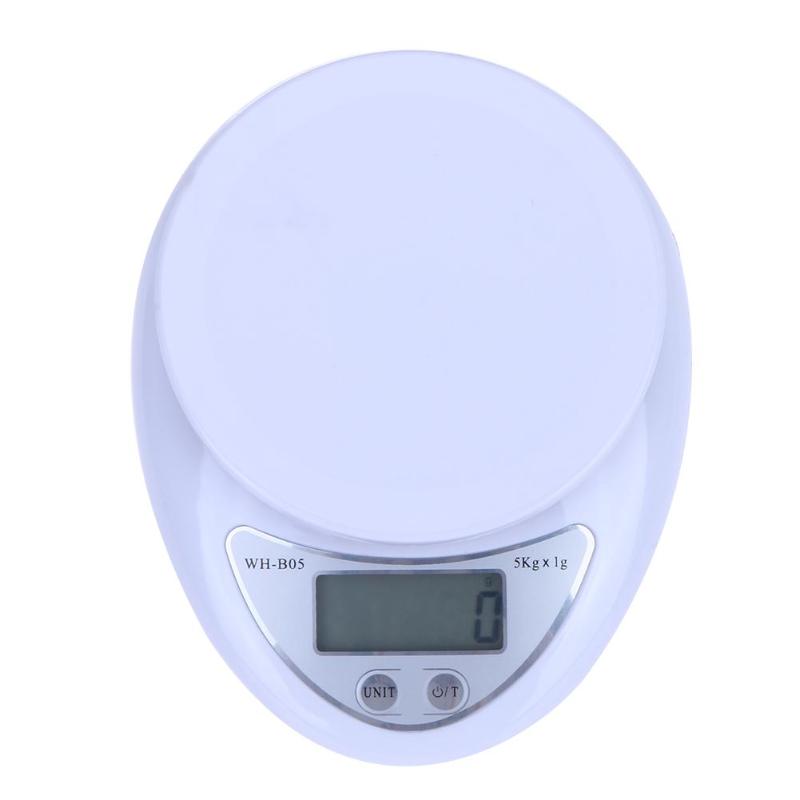 Báscula Digital portátil de 5kg y 1g con escalas romana electrónica LCD, báscula de cocina de 1kg y 0,1g, báscula Postal para alimentos, peso de medición: 5Kgx1g