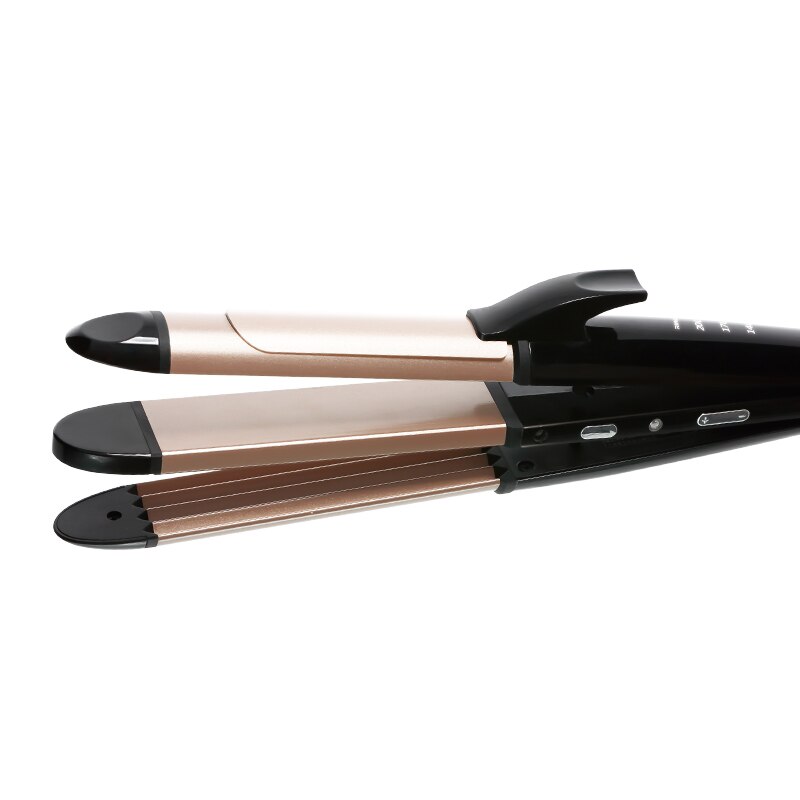 RIWA 3 In 1 Hair Curling Iron LED Display Temperature Curler/Straightner Hair Styler Tool Z9