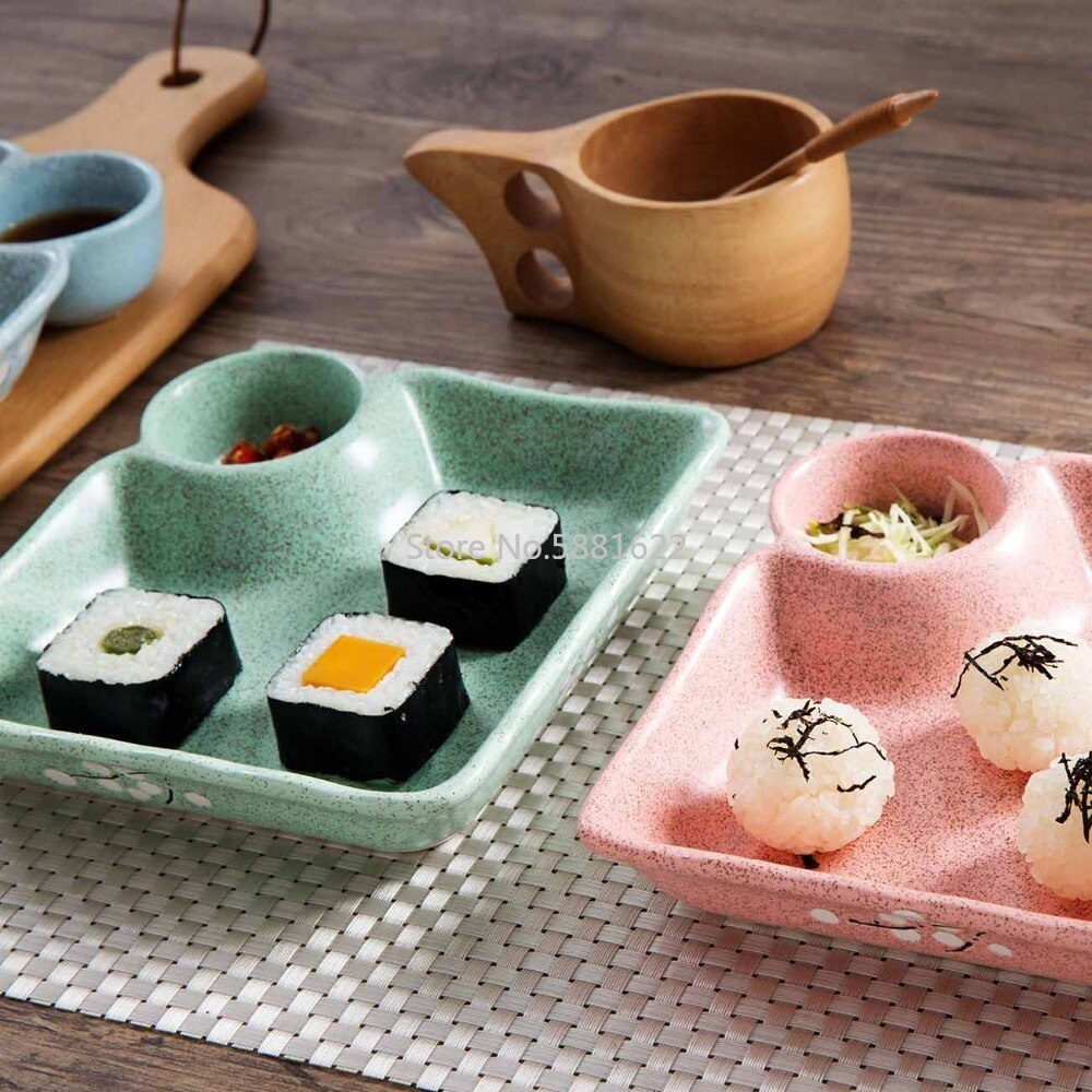 Keraaminen lautanen nyytit kulho sushi lautanen kastikkeella lautanen keittiö astiasto illallislautaset jälkiruoka kakku hedelmälautanen