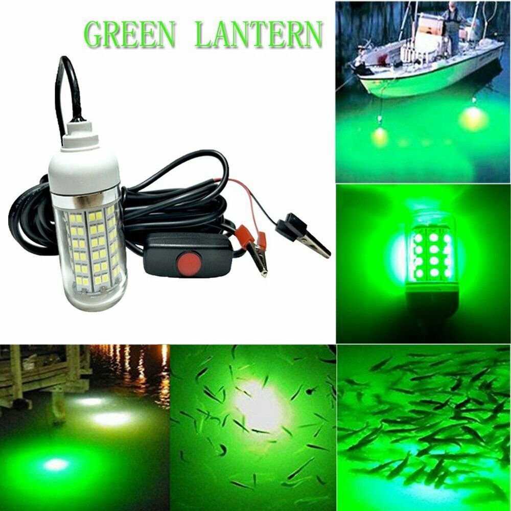 15W 108LED Groen Dompelpompen Night Vissen Licht Boot Deep Onderwater Verlichting Voor Aantrekken Van Vis Led Vissen Levert 12V