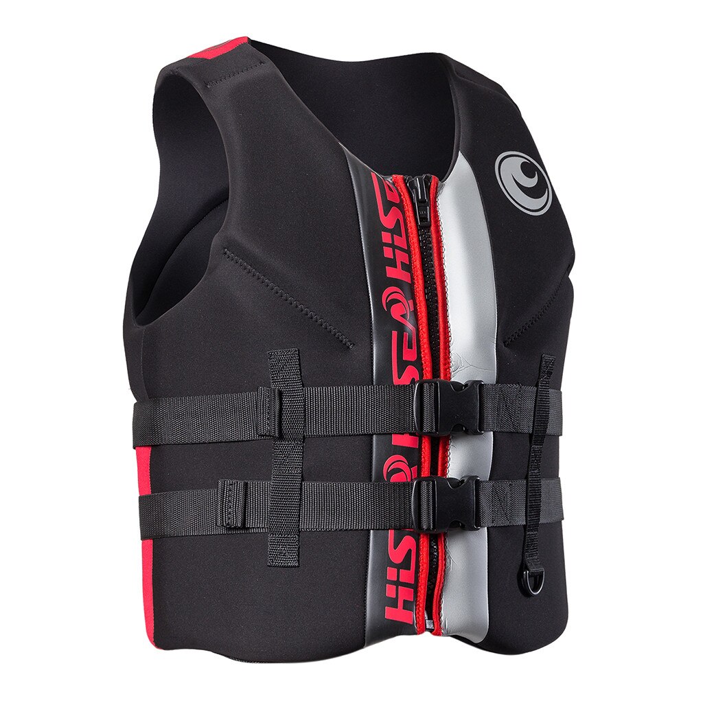 Water Survival Suit Swimming Vest Surfing Profession Floating Summer Sea Surfing Or Rescue Adult Outdoor Rafting Survival Suit: BK / L