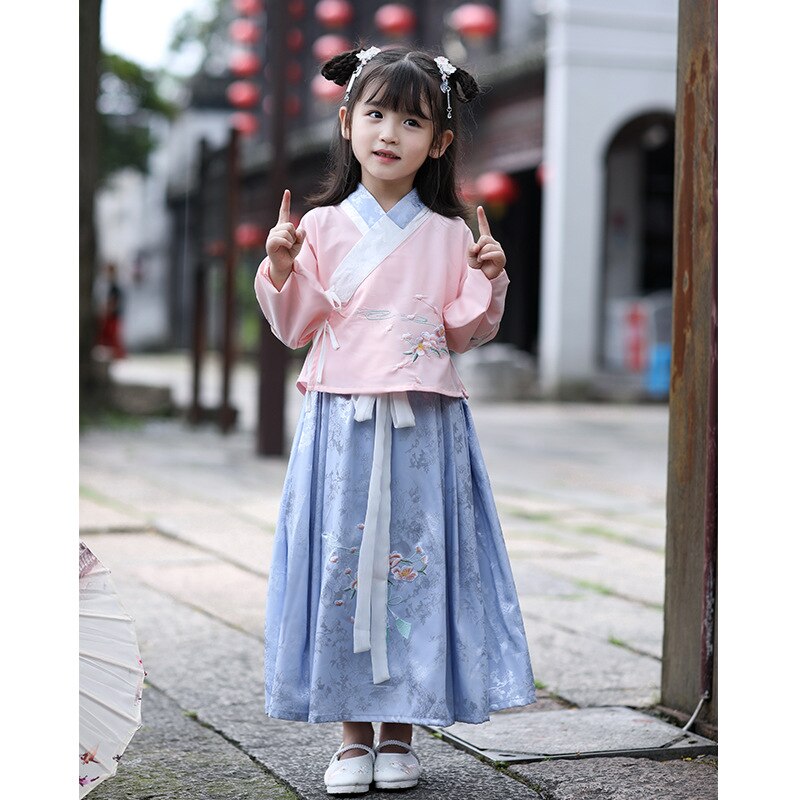 Nuevos trajes de baile chino para niñas traje nacional para niños Han Tang Hanfu chino tradicional Tang Suit SL1213