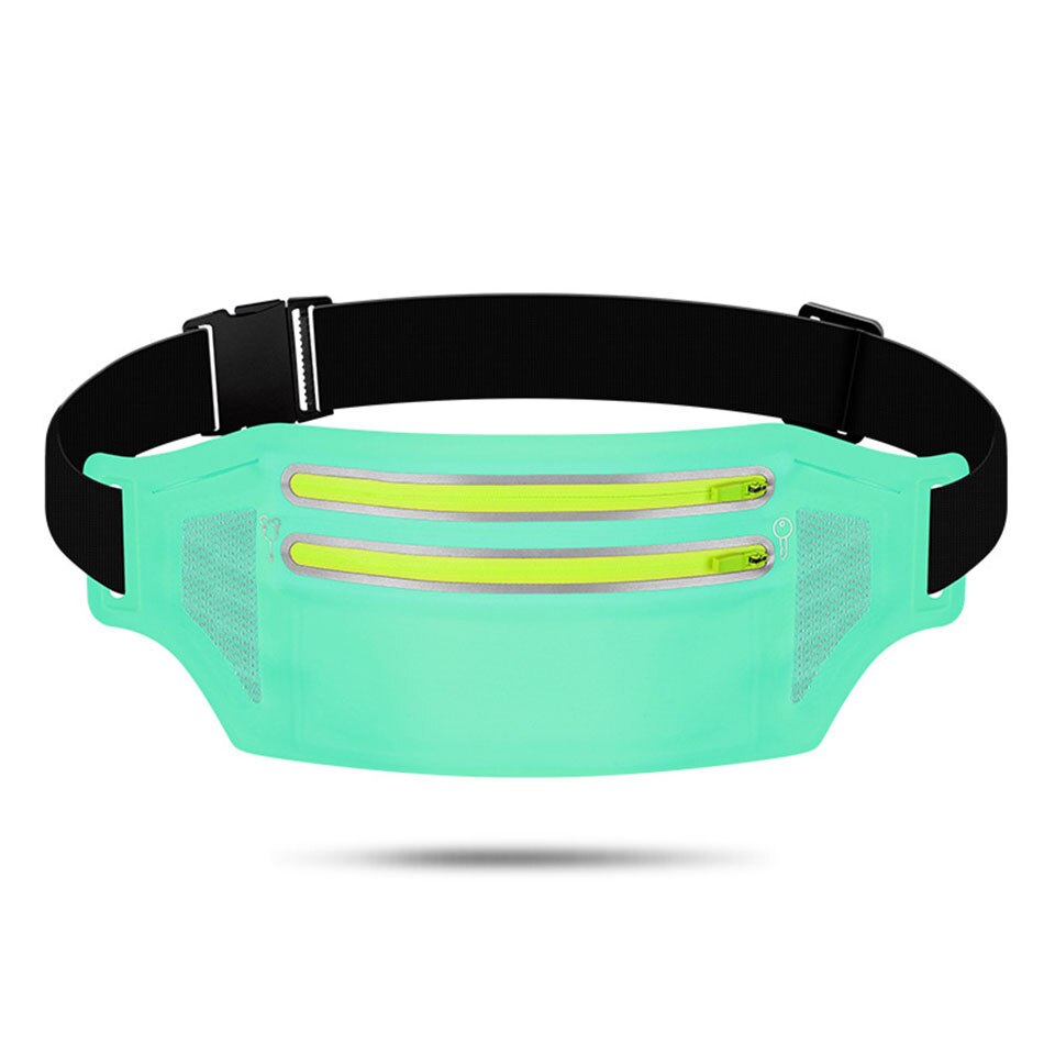 Trail Running Bag Waterproof Running Waist Bag Reflective Fanny Pack Men Women Jogging Marathon Belt bag Gym Fitness Bag: Type B Sky blue