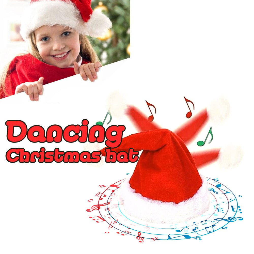 Dansen Kerst Hoed Zingen Kerst Hoed Grappige Speelgoed Kerst Decoratie Santa Hoed Xmas Voor Kinderen En Volwassenen