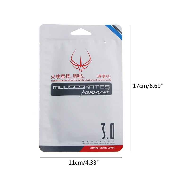 Hotline Games Mouse Skates Stickers Mouse Feet Pad Rounded Glides Curve Edge Replacement for Roccat Kone Pure Mouse J18 22