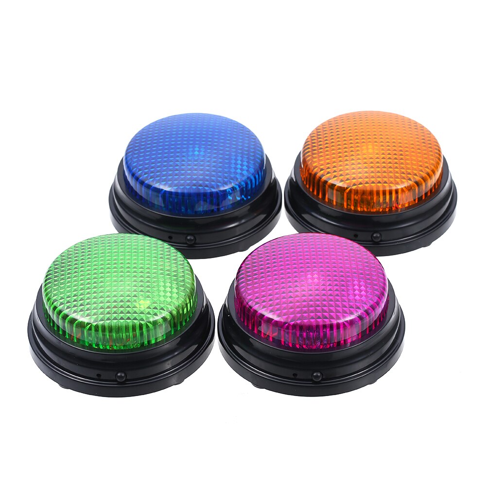 Bouton enregistreur vocal, bouton parlant enregistrable Buzzers de jeu avec  fonction LED