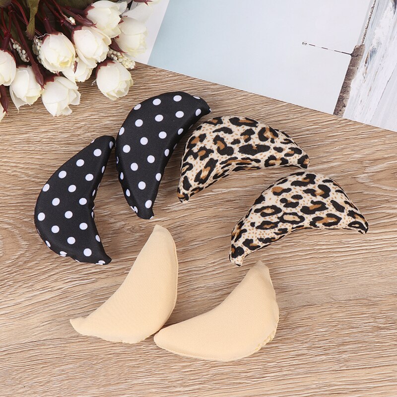 1 par de accesorios para zapatos Ajuste de zapatos punta almohadilla para mitad de la puntera esponja antepié insertar tapón del dedo del pie Anti-dolor dedo del pie relleno frontal