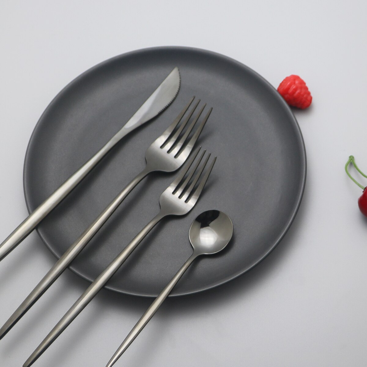 36 stk sort guld bestik sæt 18/10 rustfrit stål guld spisestel home western ske gaffel kniv bøf spisestel service sæt