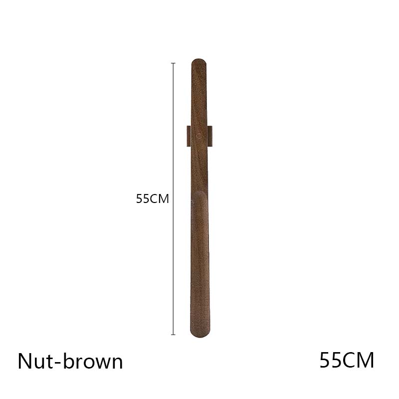 55CM Shoe Puller Magnetic shoehorn Wear Shoe Easier Horn for shoes Wooden handle Long shoe spoon: Burgundy