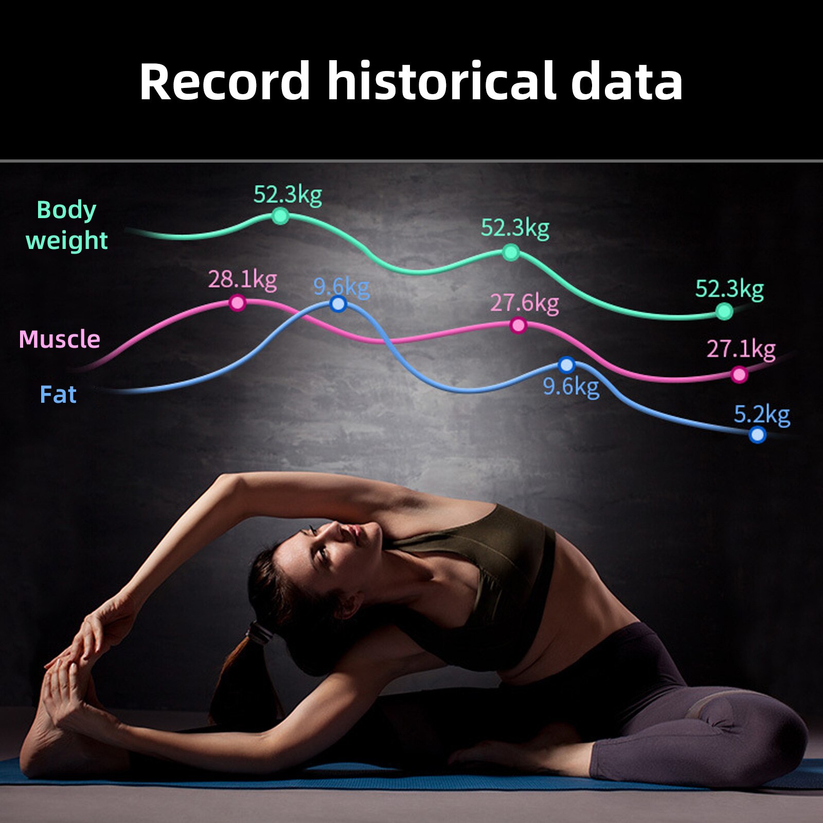 Body Fat Scale Battery Powered Smart Bluetooth Wireless Digital Bathroom Weight BMI Scale Body Composition Monitor Analyzer