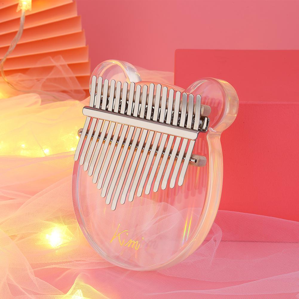 Kimi 17 Key Kalimba Acrylic Thumb Piano 17 Keys Mbira Sanza Colorful Transparent Thumb Piano Finger Keyboard Musical Instrument
