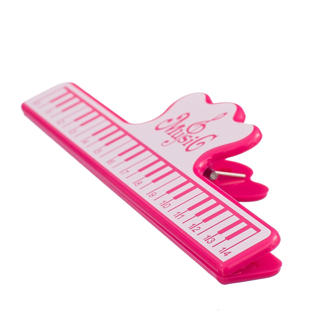 Muziek Papier Vel Document Bestanden Clip Houder-Fuchsia & Wit