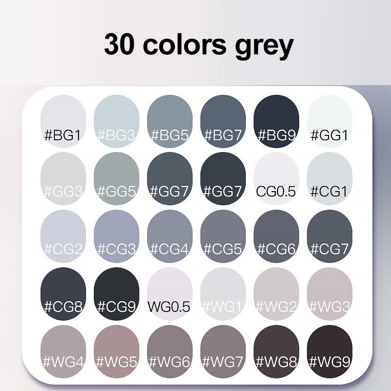 TOUCHNEW-marcador gris frío de 10/30 colores, juego de marcadores grises cálidos, marcador artístico a base de Alcohol de doble punta para dibujar Manga Mark, suministros de arte