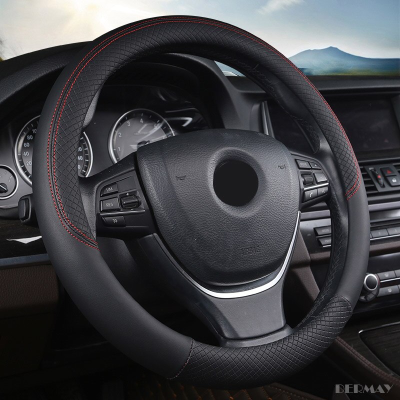 Stuurhoes microvezelleer maat m past op de meeste auto's: Zwart