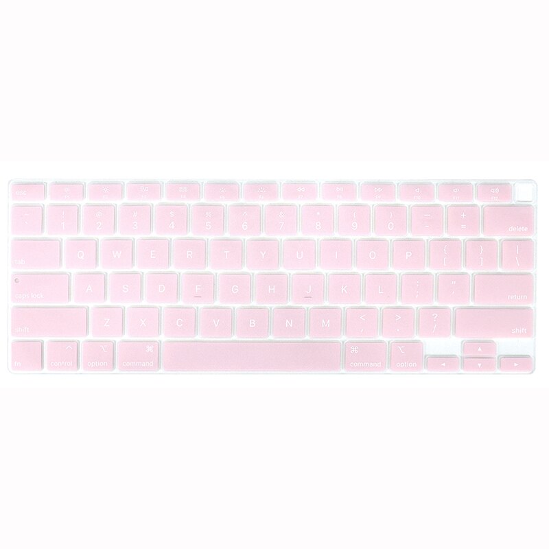 US layout Silicone keyboard protector for Macbook Air 13 A2179 A2337 keyboard cover: Opaque Pink