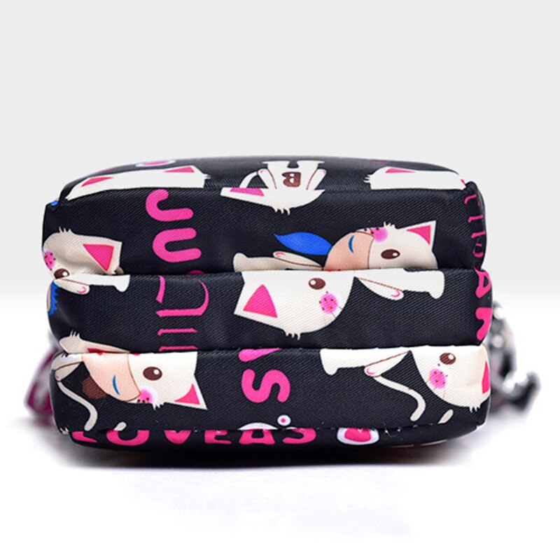 Crossbody carteira durável waterpoor moeda bolsa de telefone celular dos desenhos animados impresso mini bolsa de ombro 9x5x17.5cm