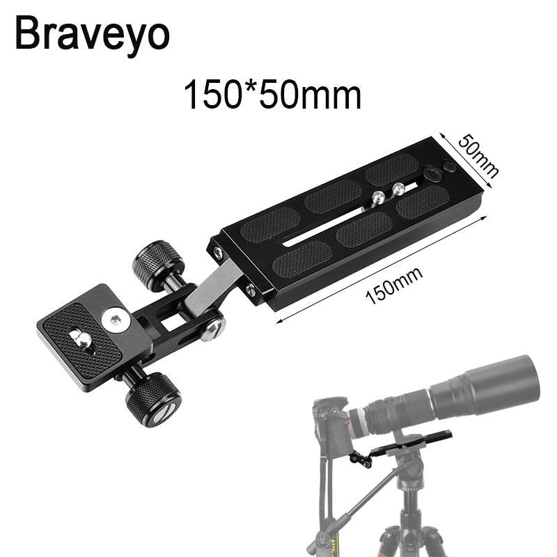 Camera Long Plate Camera Telephoto Lens Support Bracket Tripod Fluid Head Mount Adapter For Manfrotto Standard: Red