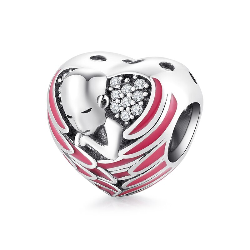 2021 bebê redondo pegada 925 prata esterlina coração contas caber encantos originais pulseiras fazendo: PC0362