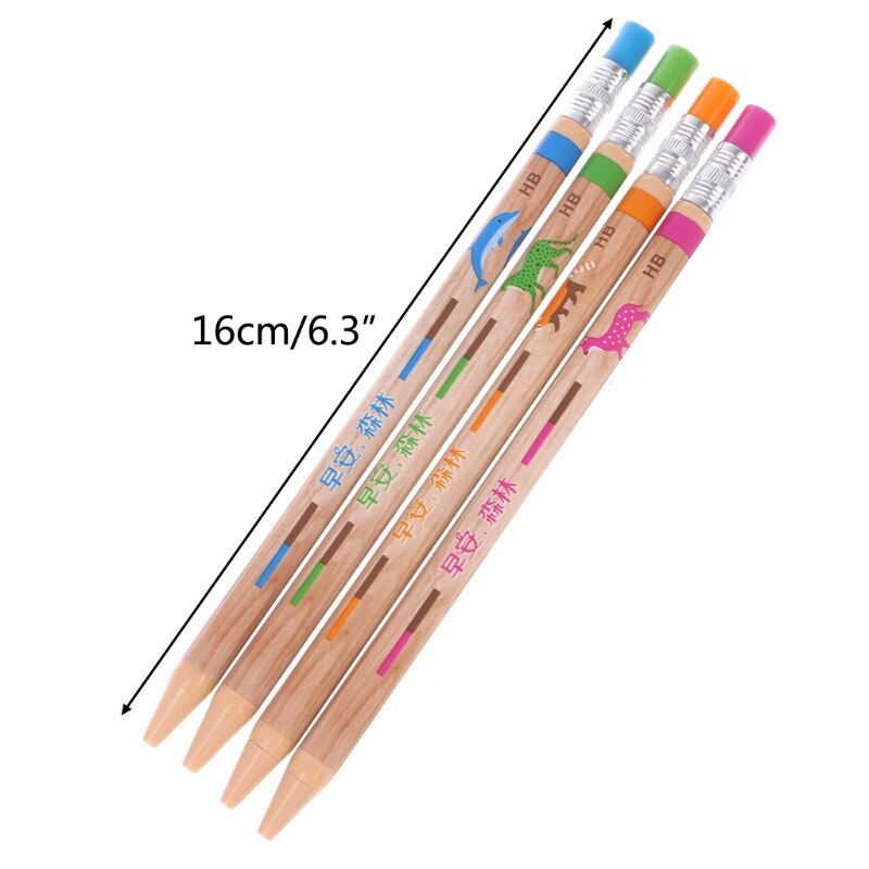 1 Set 2.0mm Plastic Automatic Mechanical Pencil With Sharpener Writing Stationery