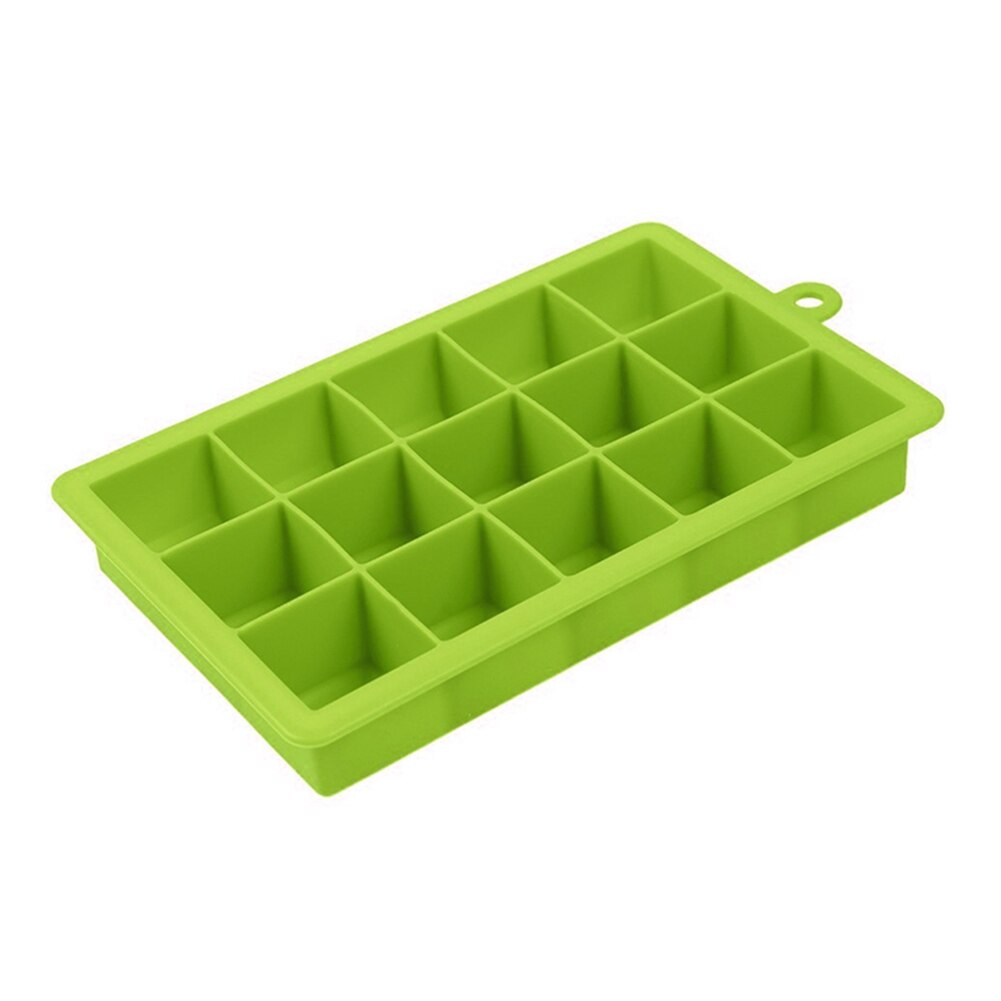 DIY Big Ice Cube Mold Square Shape Silicone Tray Fruit Maker 15 Lattice Bar Kitchen Accessories OCT998