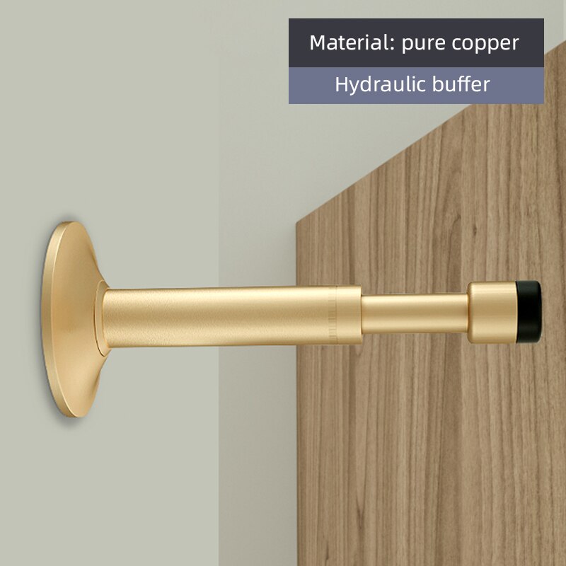 Di rame puro tampone idraulico muto arresto di portello pesante-dovere porta di aspirazione della parete pavimento-montato paraurti non-magnetico porta tocco hardware: Buffered oro