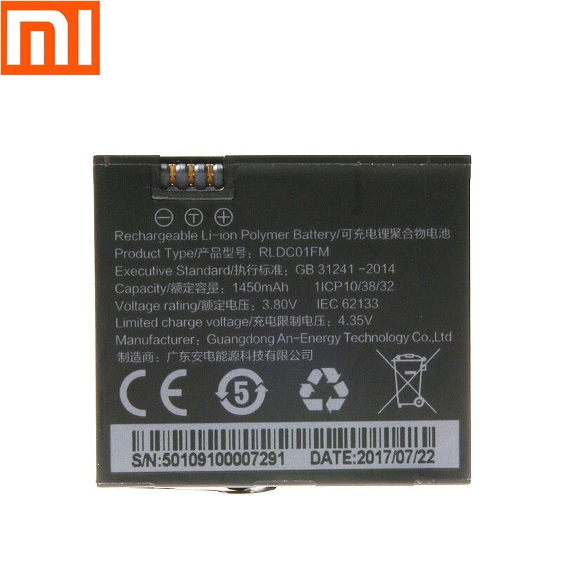 Originele 1450mAh 3.8V Oplaadbare Batterij voor Xiaomi Mijia 4K Mini Actie Camera Accessoires Batterijen Oplader Opladen Case