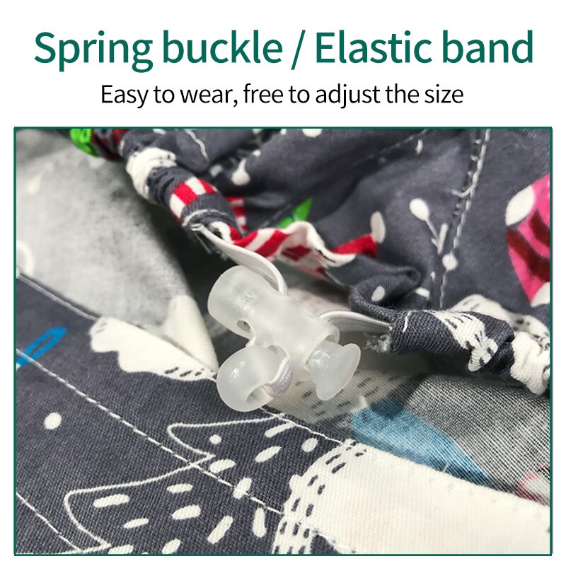 Cartoon print koksmuts met zweethanddoek katoen dames heren stofdicht laboratoriumwerk koksmuts opruiming scrubmutsen