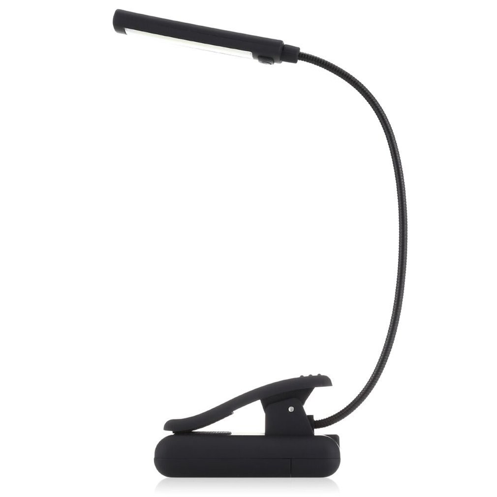 USB Battery Clip on Book Reading LED Light 6W COB Flexible Arm Stand Lamp for Laptop Notebook Working Portable Night Light LESHP