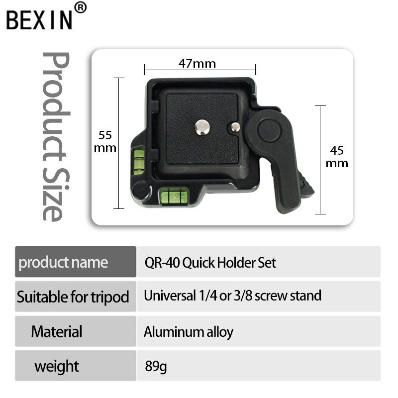 Bexin câmera braçadeira de montagem de liberação rápida dslr suporte braçadeira tripé cabeça adaptador para manfrotto dslr câmera monopé: Default Title