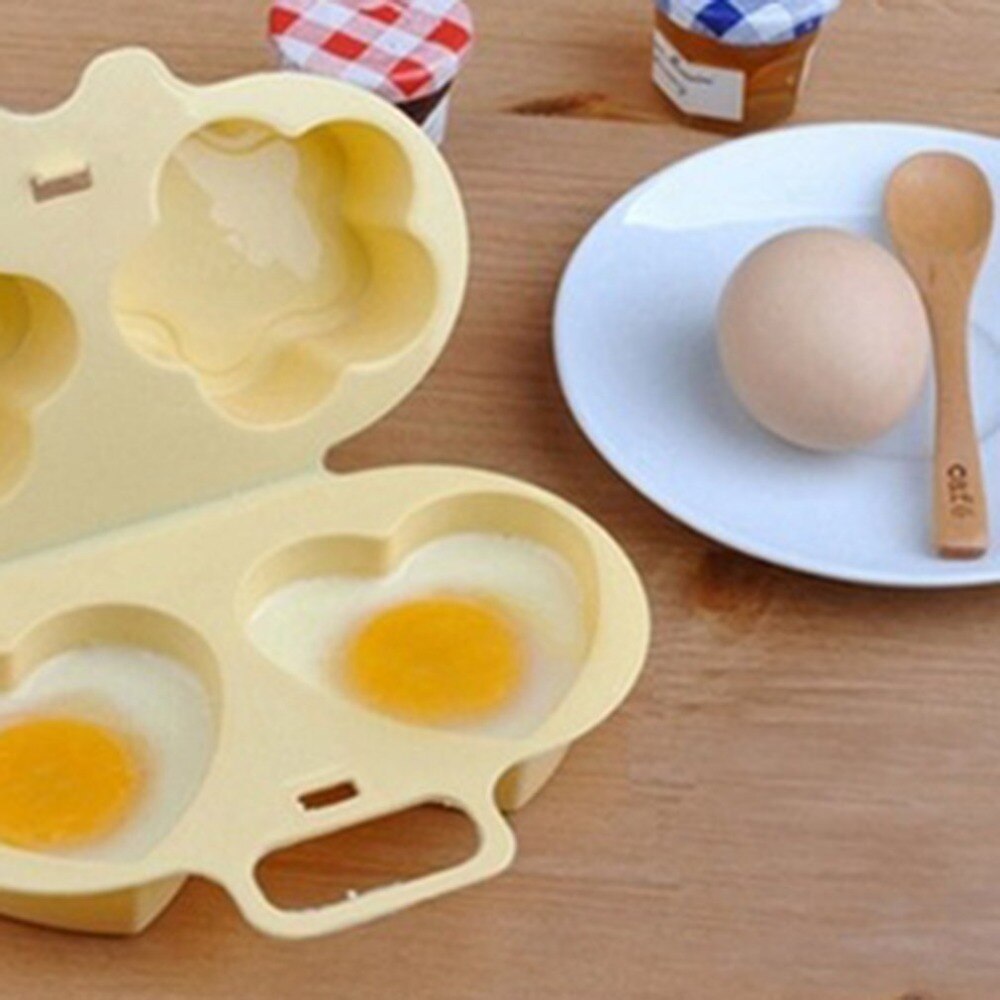 Oeuf braconnier micro-ondes oeuf cuiseur amour coeur fleur Shaper moule oeuf braconnier outils de cuisine Gadget de cuisine