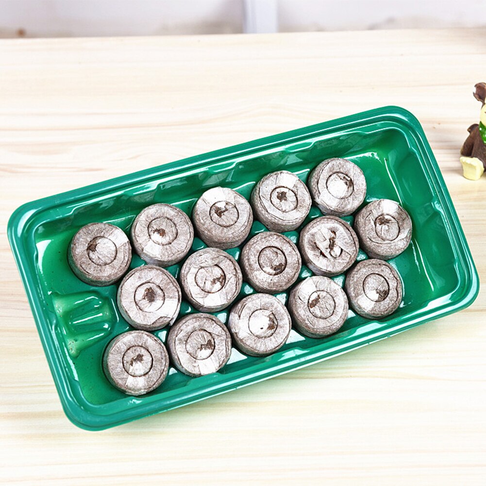 100 stücke 30mm Haushalt Garten Pellets Hersteller Torf Komprimiert Torf Boden Kügelchen Sämling Boden Block Hersteller Samen Ausgangs