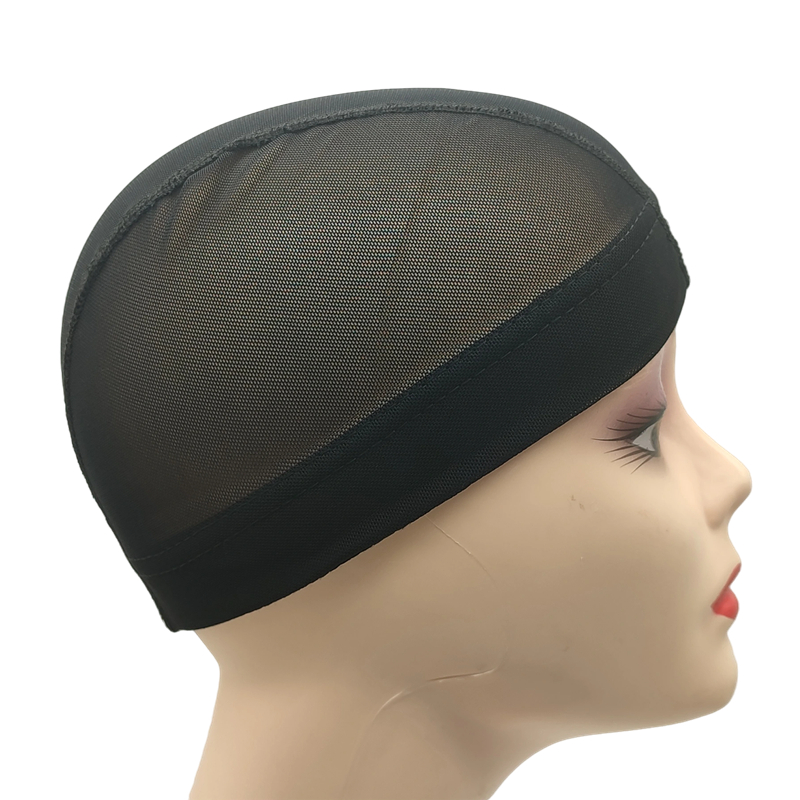 1PC Black Stretchable Breathable Mesh Dome Wig Cap Spandex Base for Wig Making: Orange