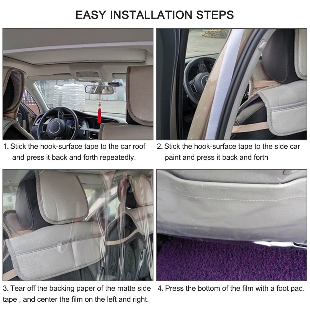 Auto Isolation Film Full Surround Anti-droplet Protective Cover Antifoam Clear Isolation Curtain For Car Taxies Interior