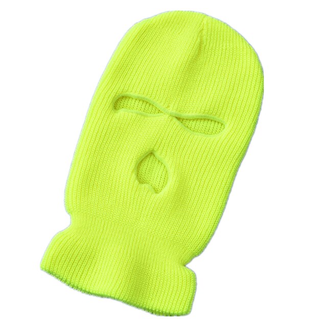 Masque de Ski à 3 trous, casquette coupe-vent en tricot pour le Sport en plein air, couvre-chef unisexe pour l'hiver: 13