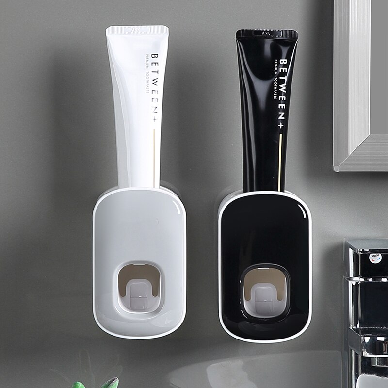 Væg elektrisk tandbørsteholder badeværelse tilbehør tandbørste tandpasta dispenser klemmeholder holder støvtætte forsyninger ting