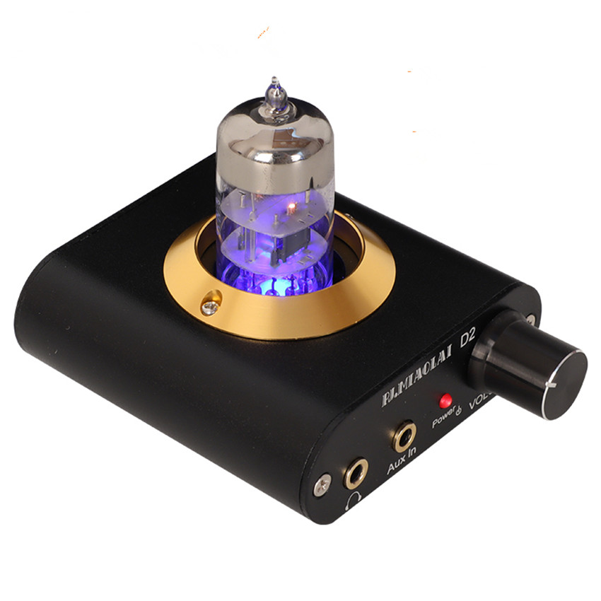 D2 Mini Vacuum Tube Headphone Amplifier Desktop Audio Preamp for Home Stereo System