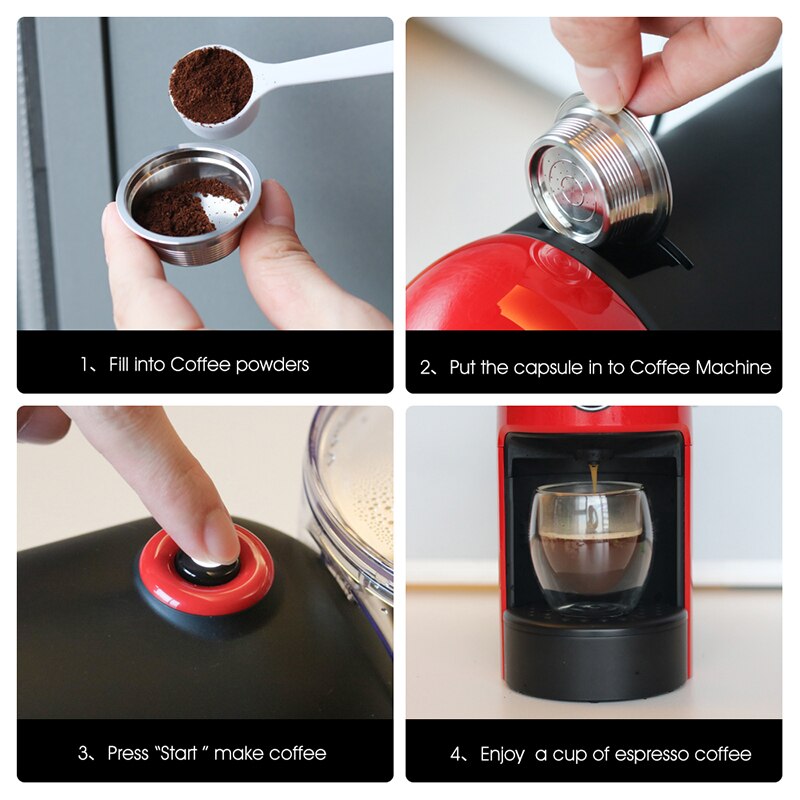 Metal de acero inoxidable para Lavaza, un filtro de cápsula de café reutilizable para Lavazza a Jolie/Tiny & LM3100 ESPRIA