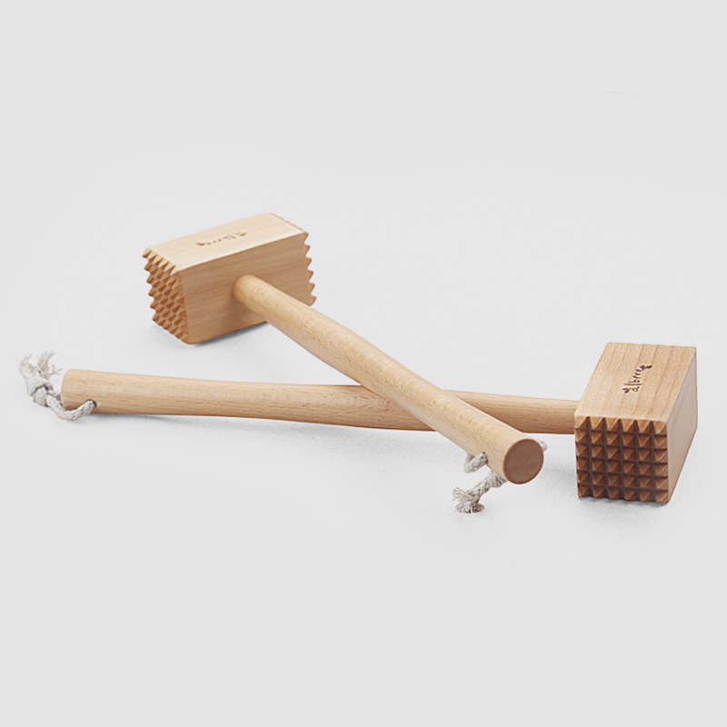 Wood Meat Tenderizer Mallet Wooden Meat Pounder Tool Kitchen Cooking Utensils Meat Hammer For Camp