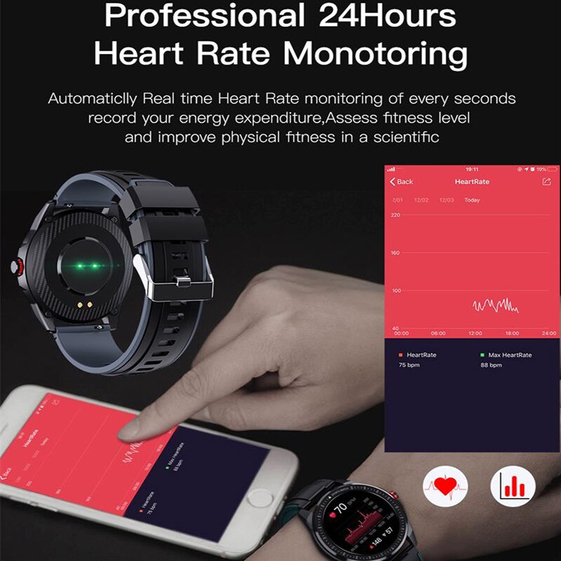 Robotsky SN88 Smartwatch - Bluetooth 5.0 Call, Fitness Tracker, Heart Rate Monitor, 1.28" Touchscreen